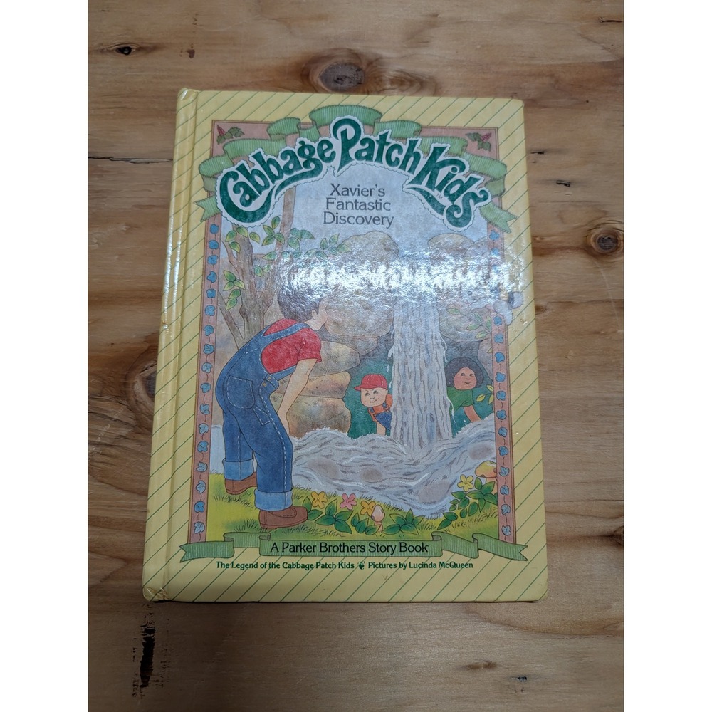 Parker Brothers Cabbage Patch Kids Book Kids OS Yellow Good Vintage 1984 Xavier